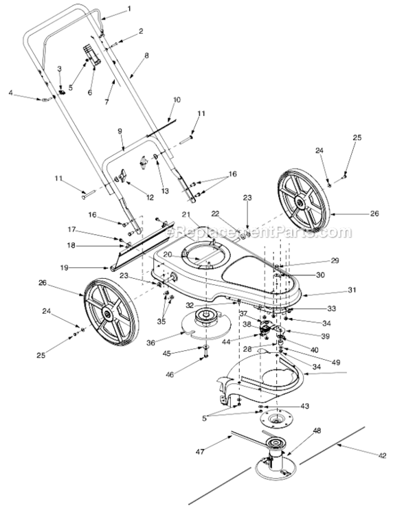 Page A Diagram and Parts List for 25A-203L729  Yard Man Trimmer